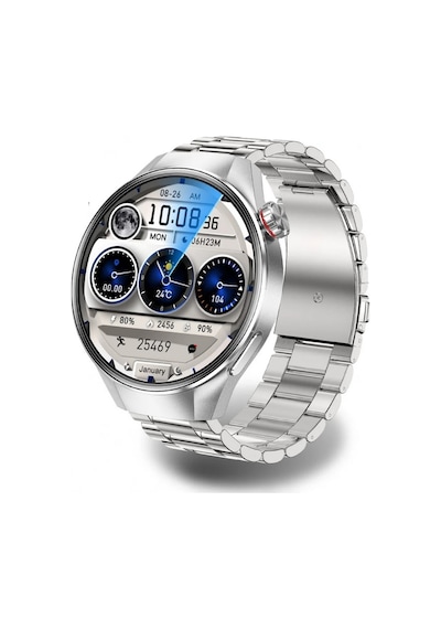 Erkek Kol Saati Amoled Ekran 3 Kordonlu Akıllı Saat Smart Watch