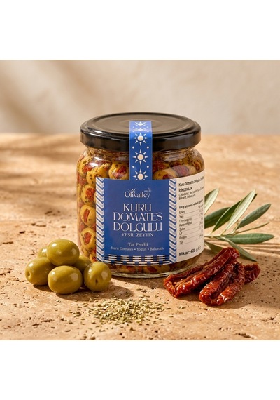 Kuru Domates Dolgulu Yeşil Zeytin 425 G