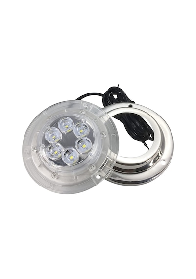 Su Altı Lambası 6 Ledli Yuvarlak 12-30V Mavi