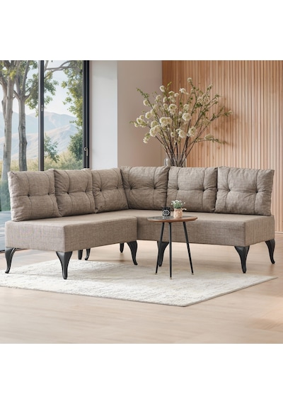 Garaj Home Lavin Köşe Takımı - Krem Diğer