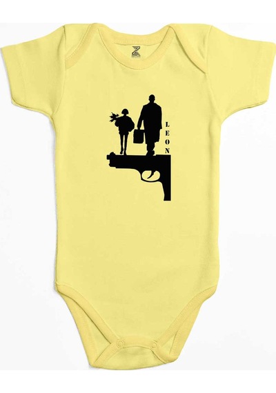 Zepplin Giyim Leon Gun Silüet Pembe Bebek Body Zıbın
