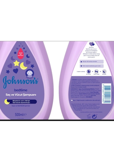 Johnson's Baby Bedtime Sakinleştirici Naturacalm Aromalı Saç ve Vücut Şampuanı 500 ml