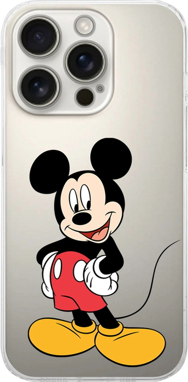 Apple Uyumlu iPhone 16 Pro İle Mickey Mouse 5 Baskılı Kamera Korumalı Şeffaf Kılıf