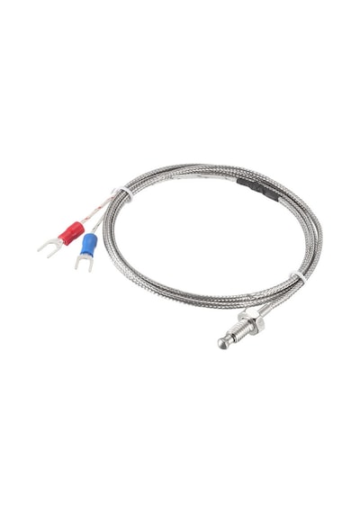 Alkatronik-K-Type Thermocouple 1 Metre Sıcaklık Isı Sensörü 0-800C 6Mm Dişli