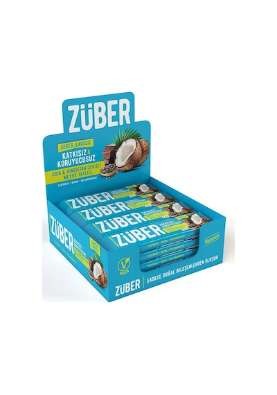 Züber Chia & Hindistan Cevizli Glutensiz Meyveli Bar 12 x 40 G