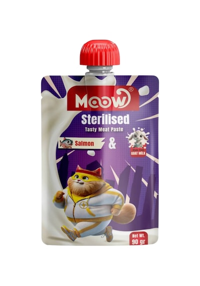 Moow Taze Somon Ve Keçi Sütlü Kısırlaştırılmış Ezme Kedi Ödül Sı 90gr