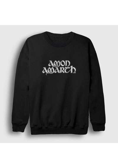 Presmono Unisex Amon Amarth Sweatshirt Siyah