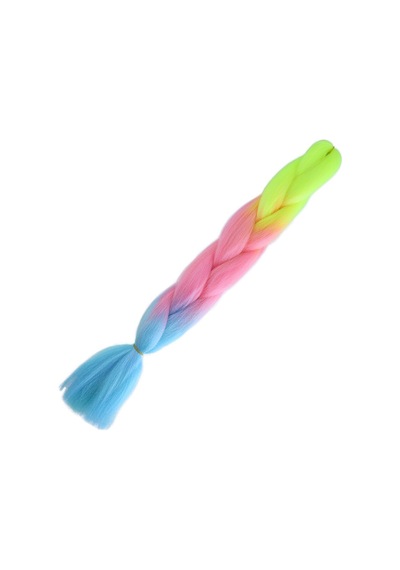 Afrika Örgülük Ombreli Sentetik 100 Gr. / Neon Sarı / Pembe / Açık Mavi - Zmff-462958 Çok Renkli