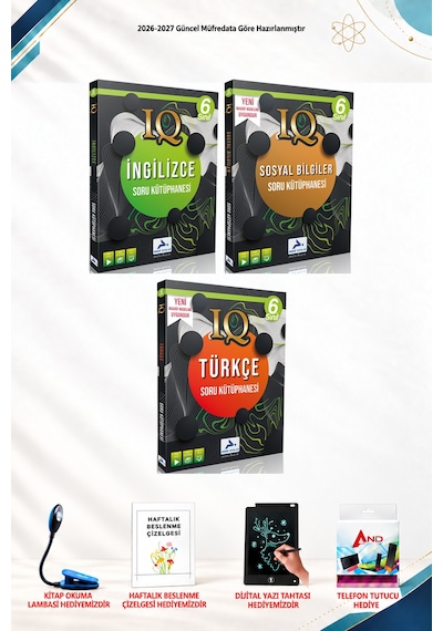 2026-2027 Paraf Yayınları 6. Sınıf 3 Kitap Seti - İngilizce, Sosyal Bilgiler Ve Türkçe Iq