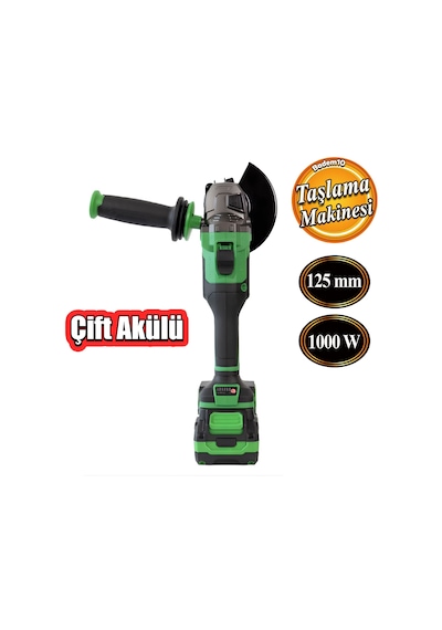 Haıs Pro Jm-125a Çift Akülü 6 Kademeli Taşlama Makinesi 125 Mm 1000 Watt 21v Dc 4.0ah