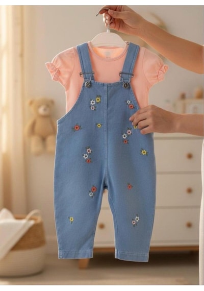 Altıntaş Baby Renkli Çiçek Nakışlı Kot Görünümlü Örme Kumaş Yazlık T-shirt 2li Salopet Set Pembe Yazlık Çiçek Pembe Yazlık Çiçek Altıntaş Baby Renkli Çiçek Nakışlı Kot Görünümlü Örme Kumaş Yazlık T-shirt 2li Salopet Set Pembe Yazlık Çiçek Pembe Yazlık Çiçek