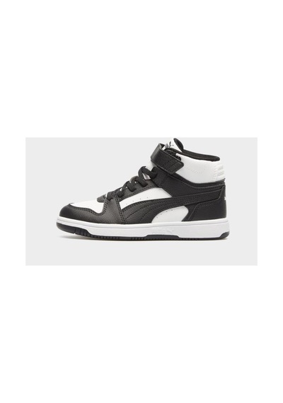 Puma Rebound Slam Mid Ac+ps 408801 01 Unisex Çocuk Sneaker Ayakkabı Beyaz Siyah 28-35 Beyaz - Siyah