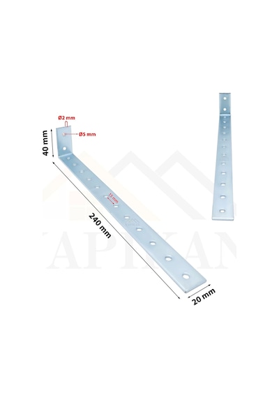 Deprem Dolap Sabitleme Aparatı Seti 4x24cm Uzun - Mobilya Portmanto Duvara Sabitleyici