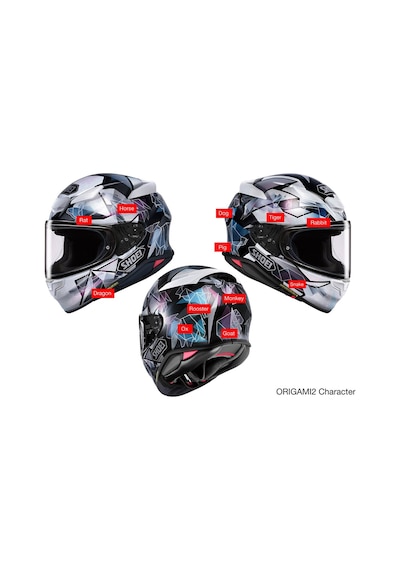 Shoeı Nxr 2 Orıgamı 2 Tc-5 Black Whıte Kask Renkli