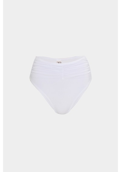 Açelyaokcu Premium Yüksek Bel İsis Fit Kadın Bikini Altı Beyaz