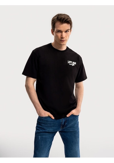 LOFT Loose Fit Erkek Tshirt K.kol Lf2035159 Q1.v1 Siyah