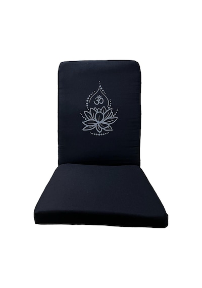 Yogaezo Lotus Çiçeği Baskılı Backjack Meditasyon Sandalyesi Siyah Syh10 Siyah