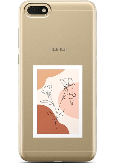 Honor 7s Nude Gül Tasarımlı Süper Şeffaf Telefon Kılıfı Çok Renkli