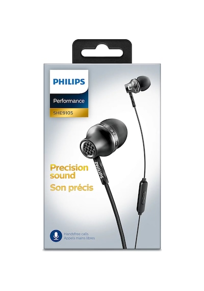 Philips She9105bk/00 Mikrofonlu, Kablolu Kulak İçi Kulaklık, Siyah
