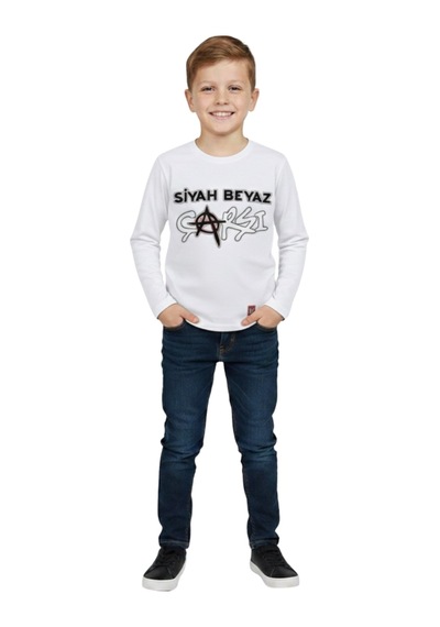 Beşiktaş Orijinal Lisanslı Uzun Kol Sweatshirt Beyaz
