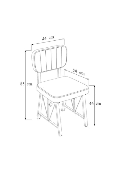 Hayat 70x110 Beyaz Mutfak Masası, Mutfak Masası Takımı, Yemek Masası, 2 Sandalye 1 Bench - Antrasit Antrasit