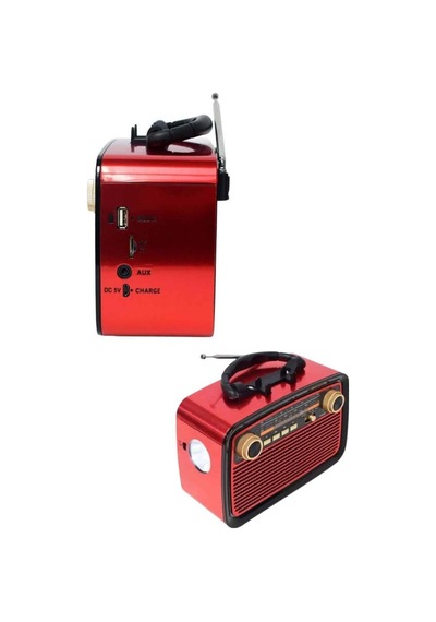 Astraltech Bluetooth Hoparlör Ahşap Görünümü Işıklı Vintage Radyo