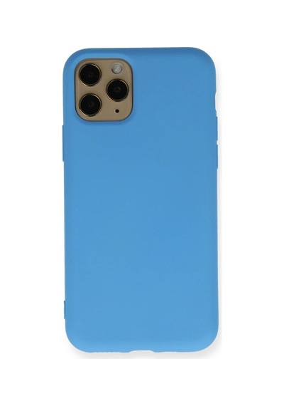 Apple İphone 11 Pro Kılıf Nano İçi Kadife Silikon - Mavi 0.2M-Çok Renkli