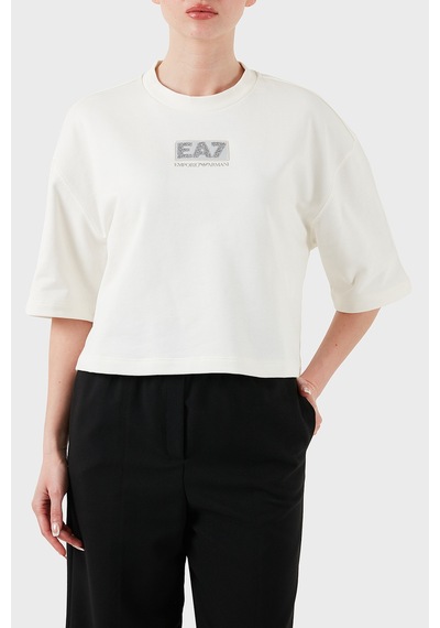 Ea7 Bayan T Shirt 7w000177 Af12473 U0005 Ekru Ekru