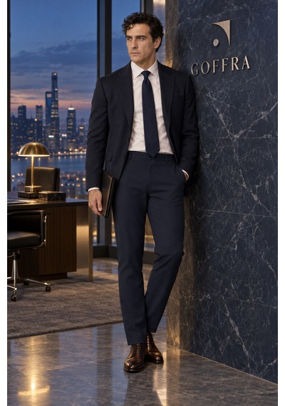 Goffra Erkek Flexon Ultra Esnek Relaxed Beli Lastikli Jogger Pantolon Lacivert M702-r0433-05