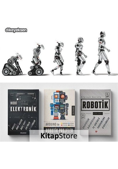 Robot Programlama Seti - 3 Kitap Takım - Akın Akçaoğlu - Dikeyeksen