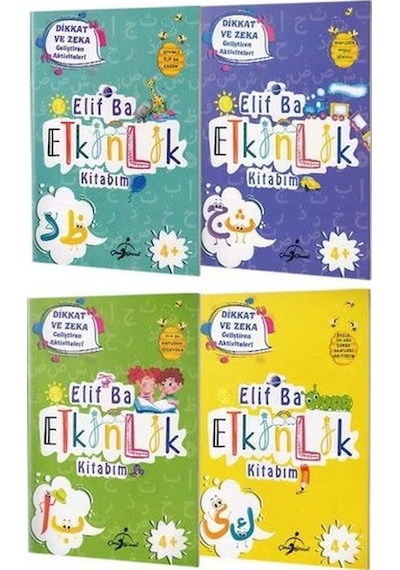Elif Ba Etkinlik Kitabım Seti - 4 Kitap Takım - Gül Nihal Özkan - Çocuk Gezegeni