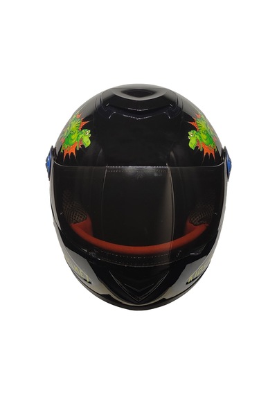 Mts Full Face Motosiklet Çocuk Kaskı K4 Dino Black Siyah