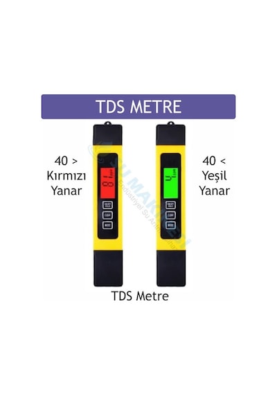 Tds Metre Su Ölçüm Cihazı Termometreli Işıklı