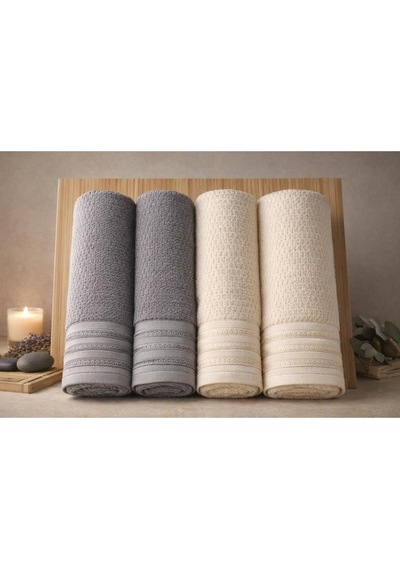 Quadruple Gri-açık Sarı Best Set Hamam Takımı