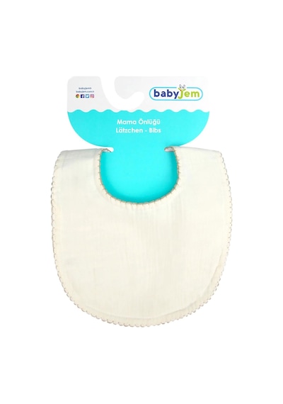 Babyjem Bürümcük Müslin Önlük 811 Ekru