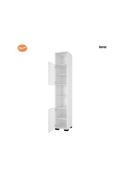 Organizer Raflı Banyo Dolabı Çok Amaçlı Dolap , Beyaz
