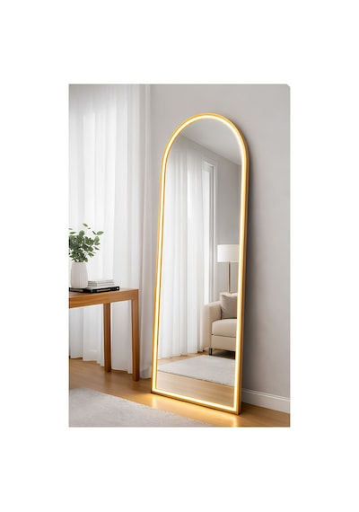 Familieconcept Melisa Serisi Işıklı Gold Detaylı Boy Aynası Altın