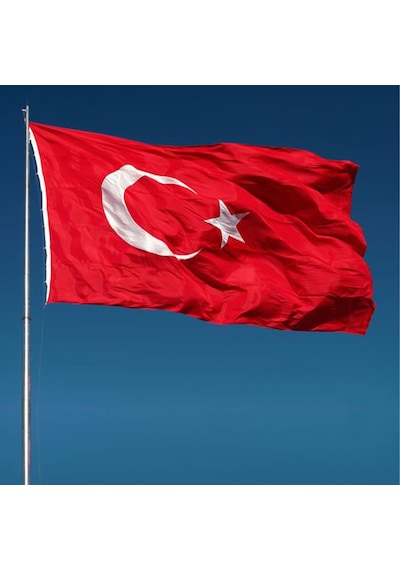 Türk Bayrağı Dikişli Raşel Kumaş 120X180CM