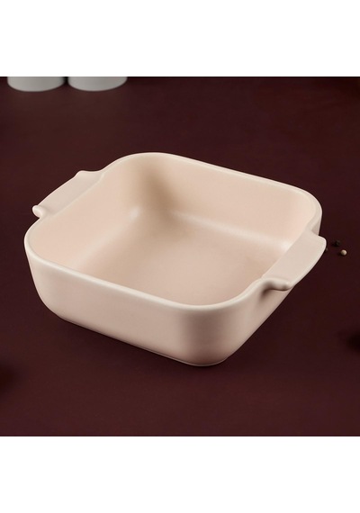 Yıldız Elissa Kare Fırın Kabı Mat Beyaz 21 Cm Çok Renkli