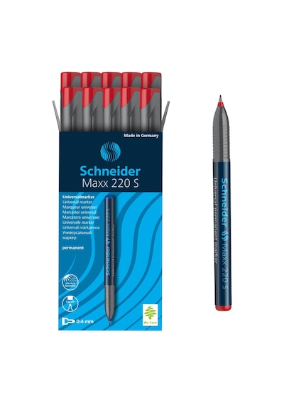 Schneider Maxx 220 S 0.4 MM Asetat Kalemi Kırmızı 10 Lu Kırmızı