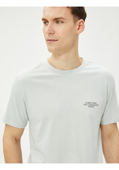 Koton Slogan Baskılı Tişört Bisiklet Yaka Dar Kesim Pamuklu Gri 3Sam10922Hk 3Sam10922Hk031 Gri Koton Slogan Baskılı Tişört Bisiklet Yaka Dar Kesim Pamuklu Gri 3Sam10922Hk 3Sam10922Hk031 Gri