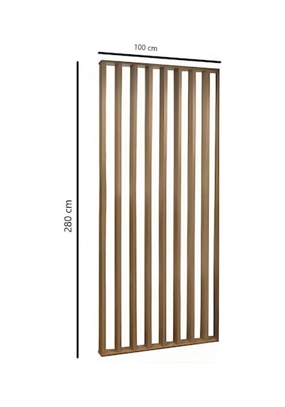 100cm X 280cm Masif Ahşap Çıtalı Paravan Oda Ayırıcı Seperatör Duvar Dekor 100cm X 280cm
