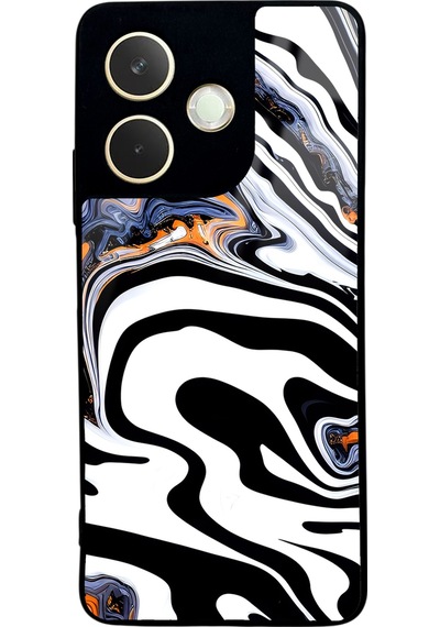 Oppo A5 Pro Beyaz Mermer Tasarımlı Glossy Telefon Kılıfı Çok Renkli