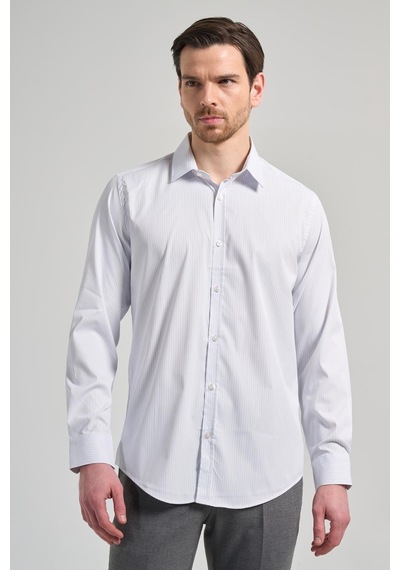 İmza Beyaz Uzun Kol Desen Yarım İtalyan Yaka Cepsiz Esnek Classic Slim Fit Gömlek 1004245217 Beyaz İmza Beyaz Uzun Kol Desen Yarım İtalyan Yaka Cepsiz Esnek Classic Slim Fit Gömlek 1004245217 Beyaz