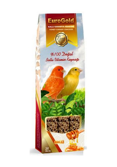 Eurogold Kanarya Ballı Krakerı Üçlü 100g X 2 Adet