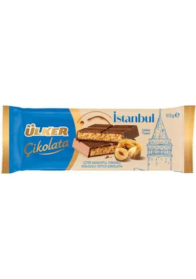 Ülker İstanbul Fındıklı Sütlü Çikolata 93 G X6 Adet Atıştırmalık Çikolata