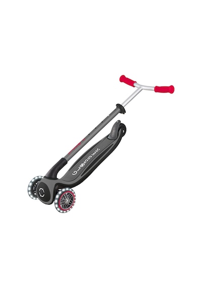 Globber Master Işıklı Katlanabilir Scooter - Kırmızı / Siyah Siyah