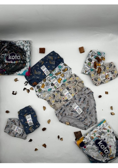 Kota 1018 Erkek Çocuk Renkli Desenli Slip Külot 6 Adet 001