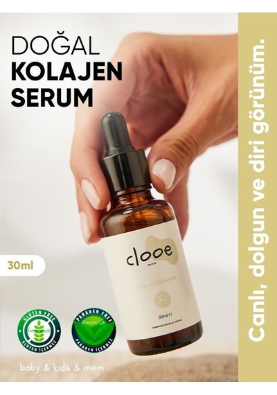 Clooe Doğal Kolajen Serum Gliserin + Hyaluronik Asit + Camellia Sinensis + Kolajen 30 ML