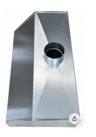 Sac Davlumbaz Havalandırma Uzunluk 90 Genişlik 50 Yükseklik 32 Cm Çıkış Boğaz Ölçüsü 13 Cm Galvaniz